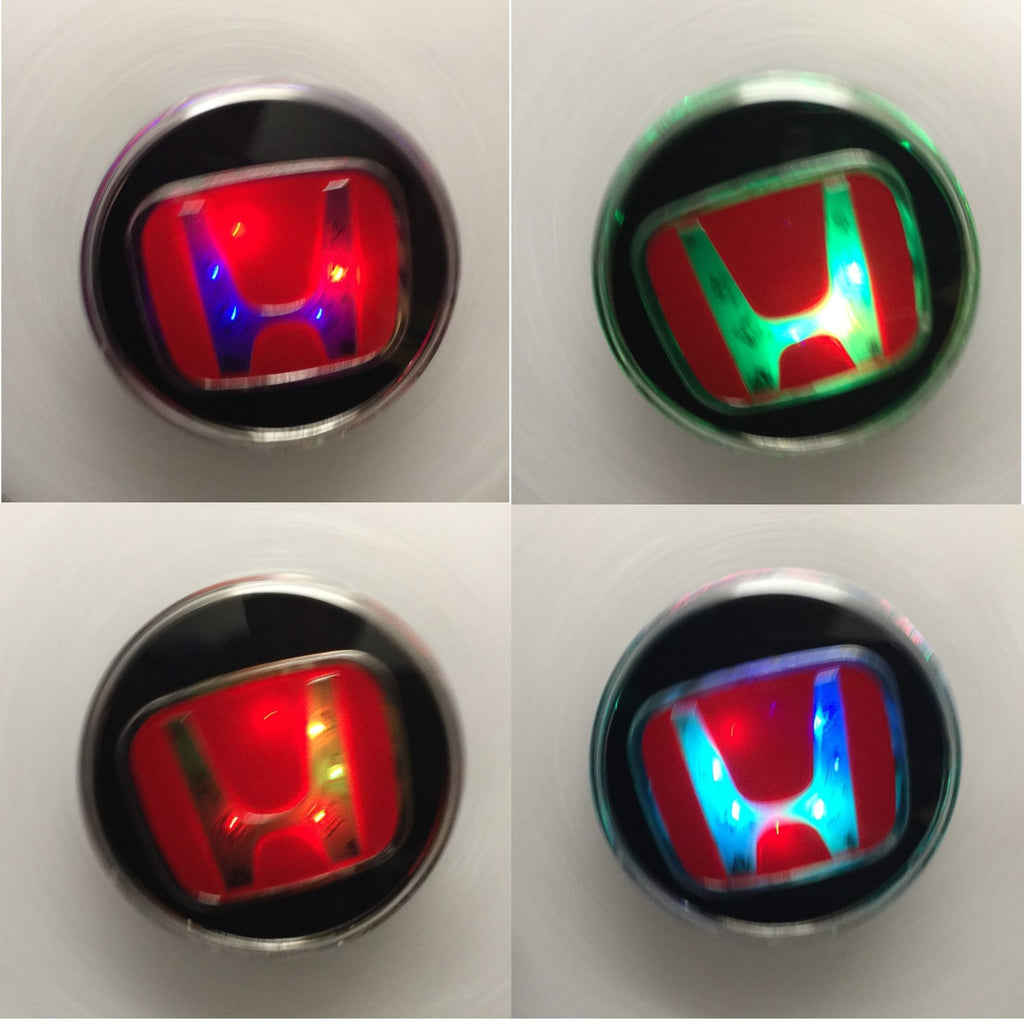 Self-Powered Flashing Wheel Center Caps Hub Caps, Batteryless Wireless Water Proof Dustproof, Light on when car speed > 15mph For Honda